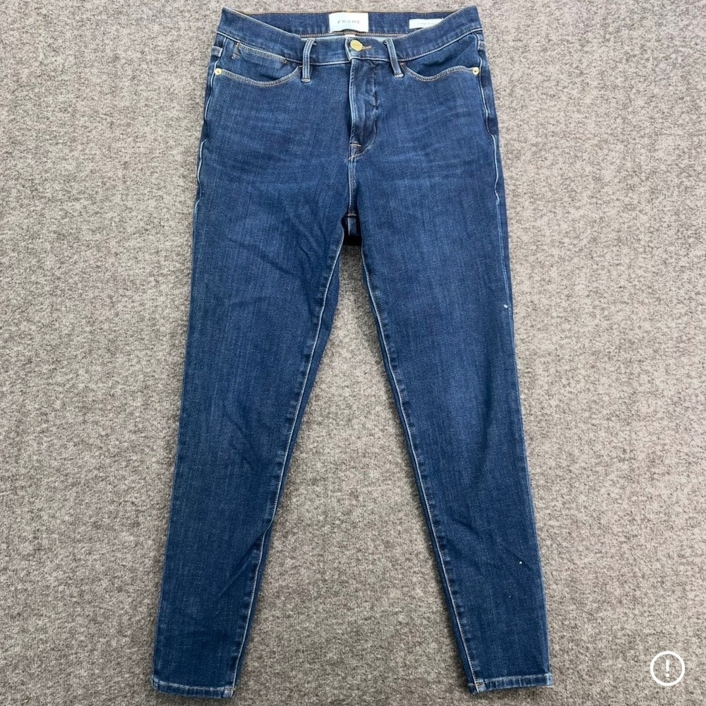 Frame Le High Skinny Jeans Womens 28 Henning Dark Wash High Rise LHSK949 Indigo